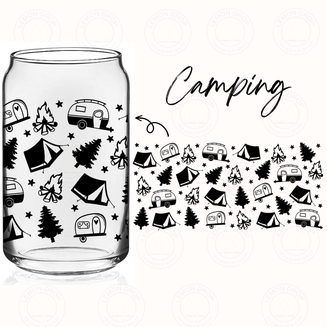 Camping UV DTF 16OZ CUP WRAP