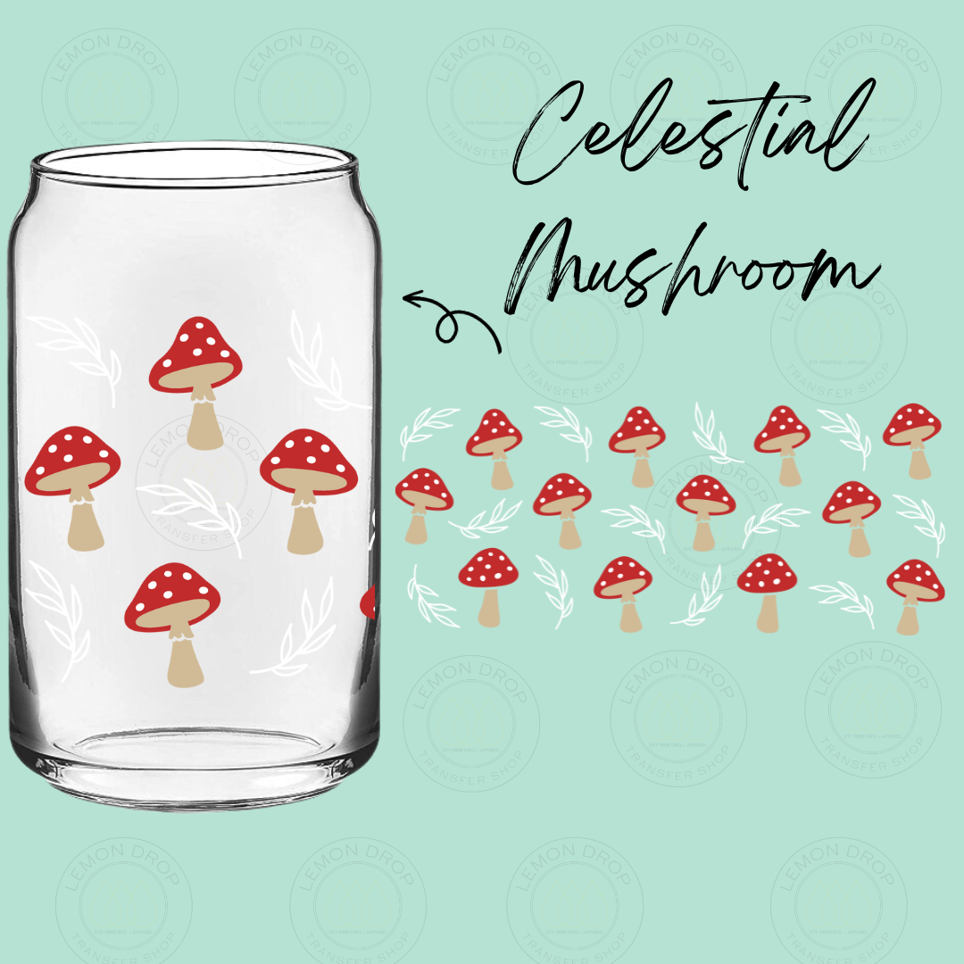 Celestial Mushroom UV DTF 16OZ CUP WRAP