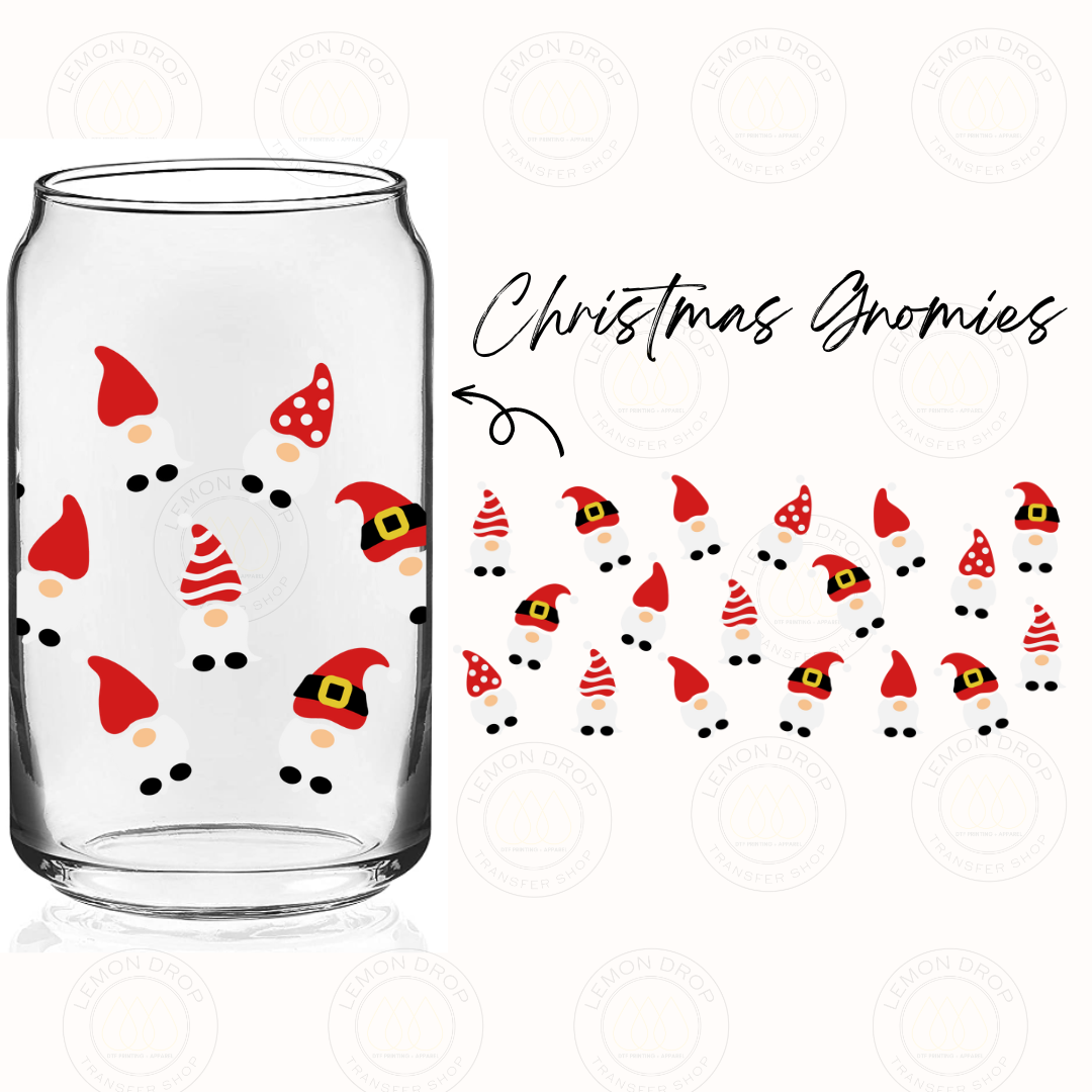 Christmas Gnomies UV DTF 16OZ CUP WRAP