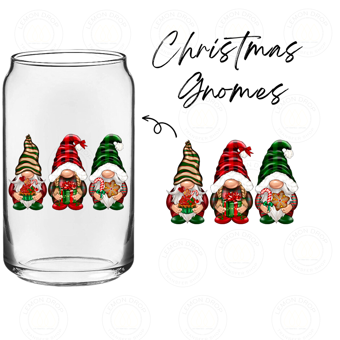 Christmas Gnomes DOUBLE-SIDED UV DTF STICKER