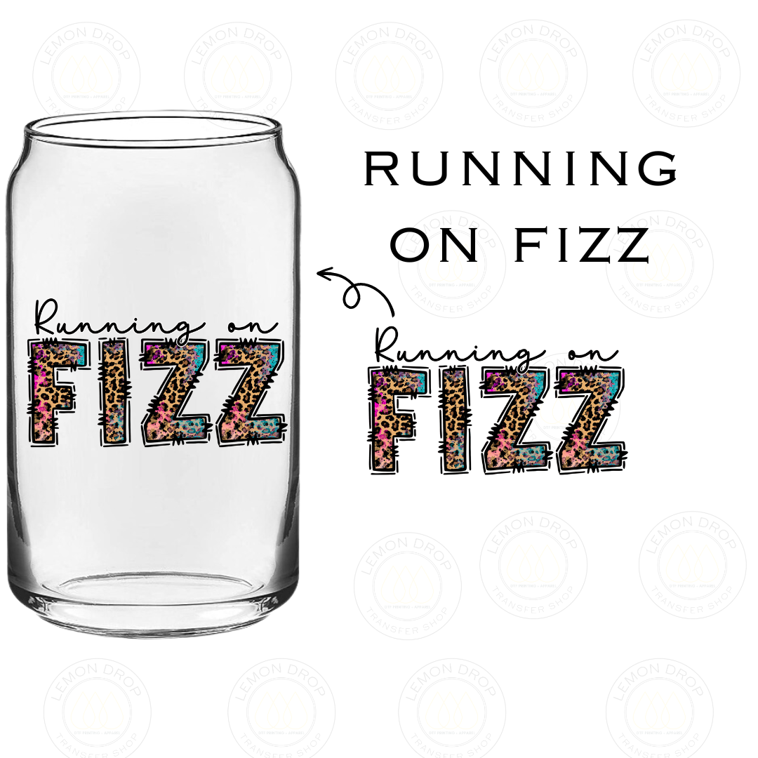 Running on Fizz UV DTF STICKER