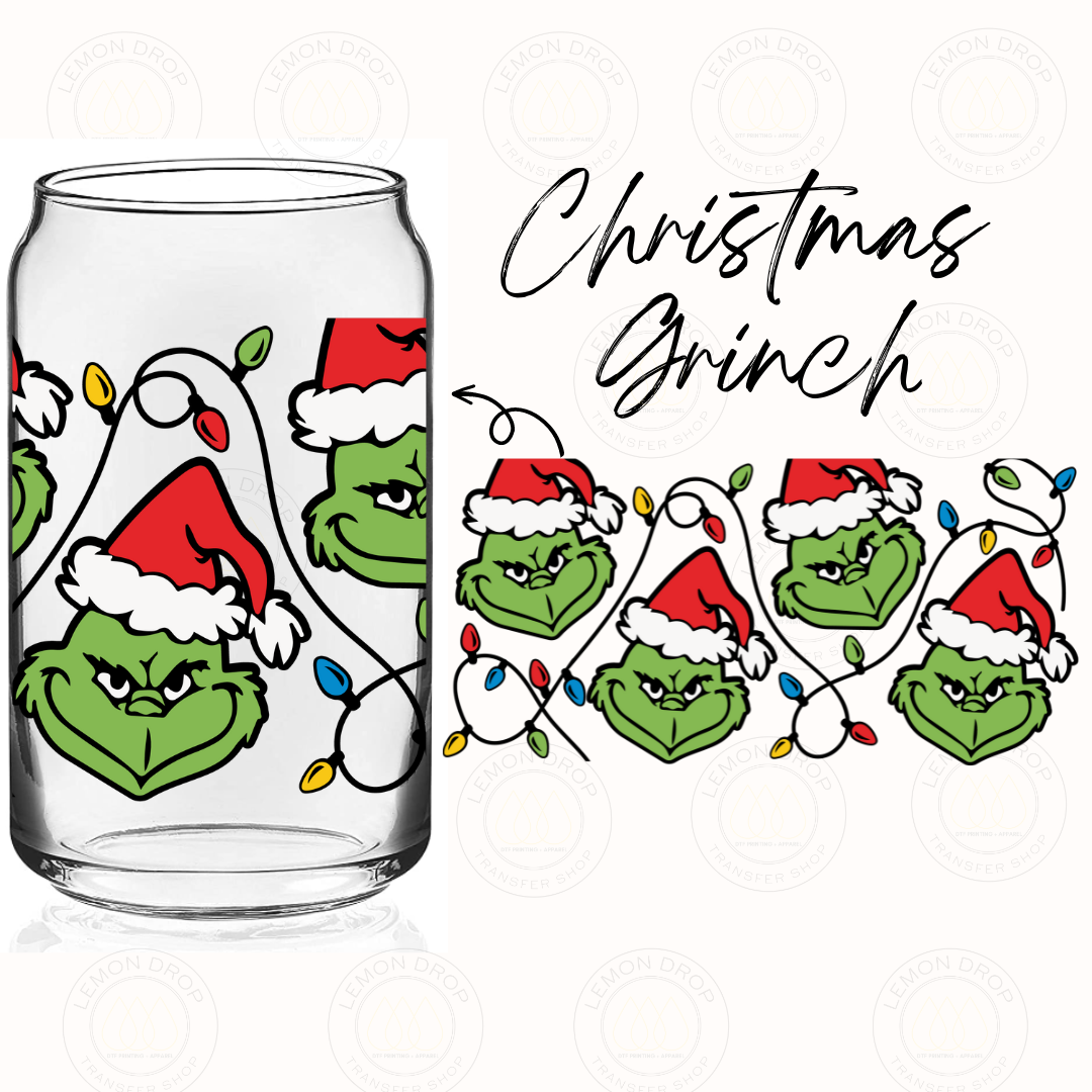 Christmas Grinch Who DOUBLE-SIDE UV DTF 16OZ CUP WRAP