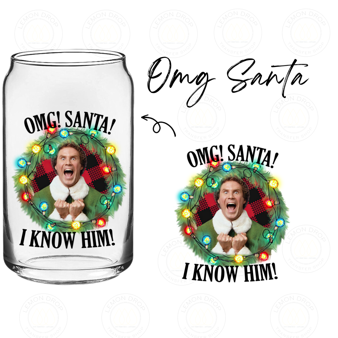 OMG Santa DOUBLE-SIDED UV DTF STICKER