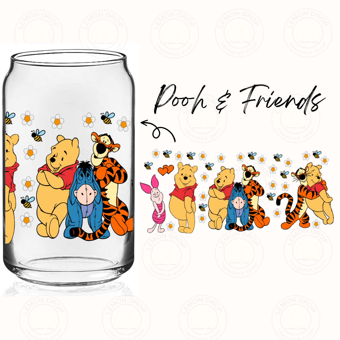 Pooh & Friends UV DTF 16OZ CUP WRAP