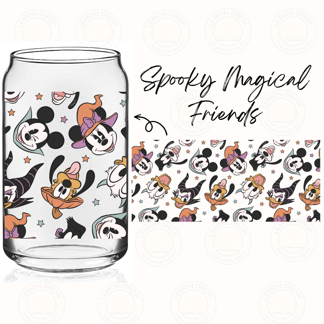 Spooky Magical Friends UV DTF 16OZ CUP WRAP