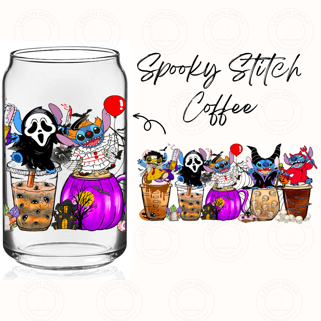 Spooky Stitch Coffee UV DTF 16OZ CUP WRAP