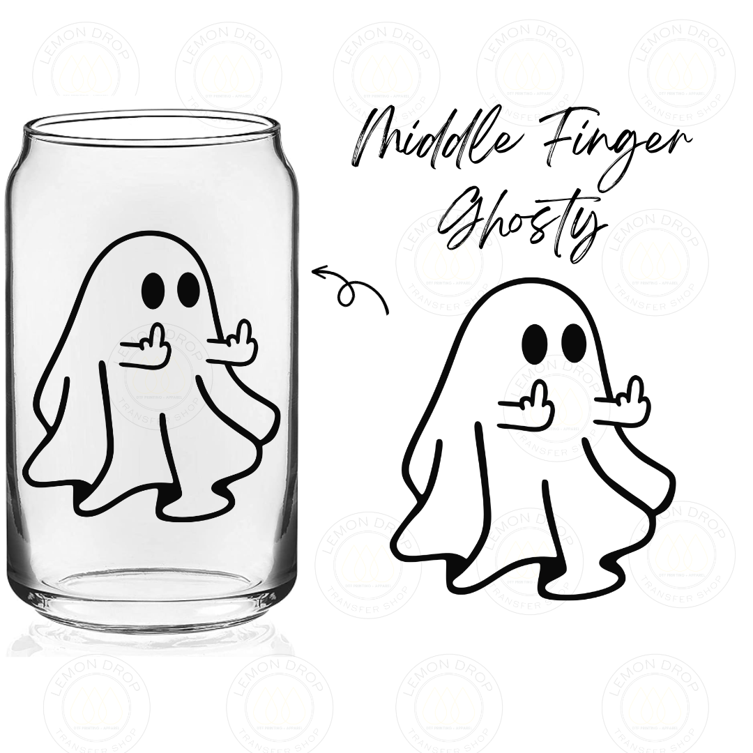 Middle Finger Ghosty UV DTF STICKER