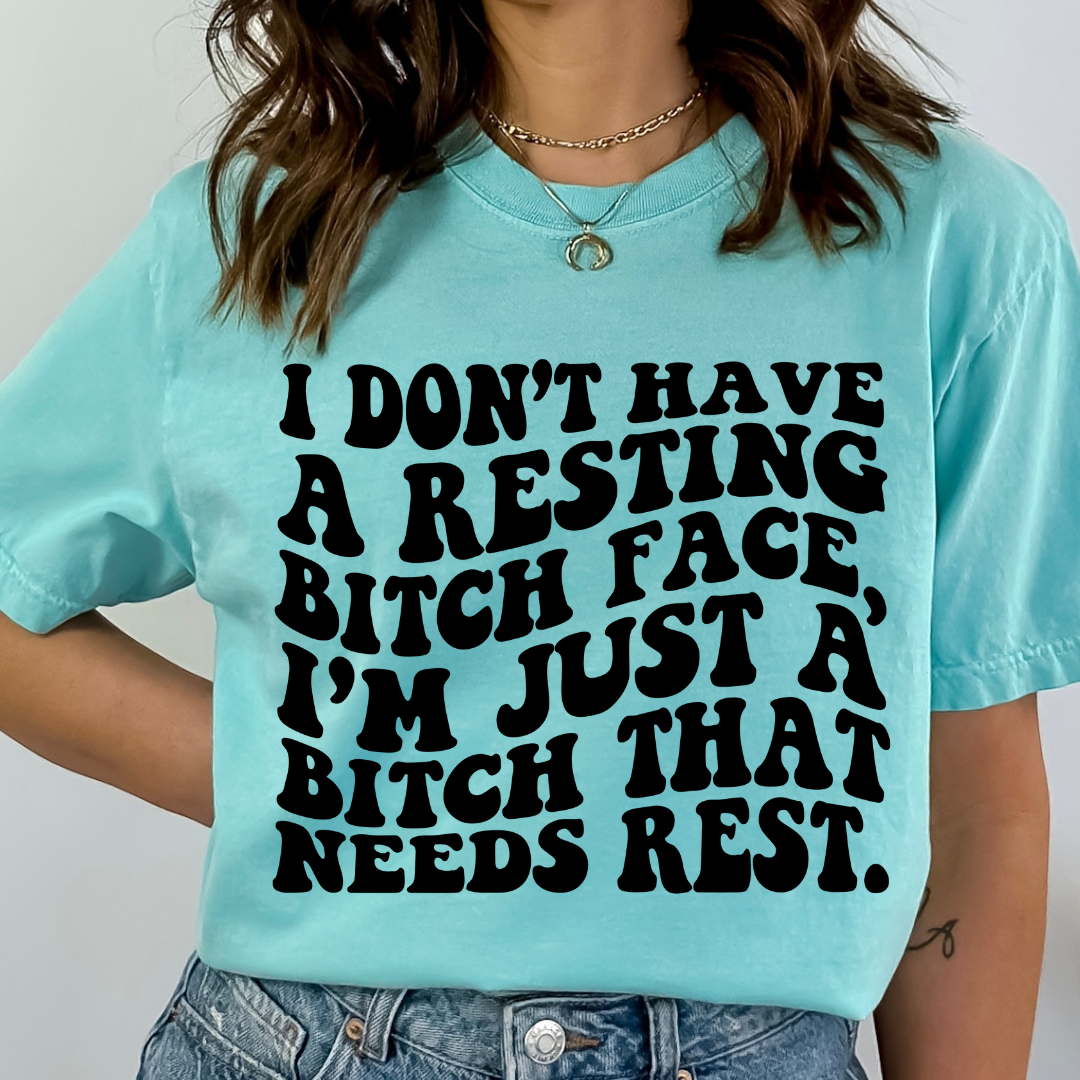 RESTING BITCH - READY TO PRESS DTF TRANSFER New Design