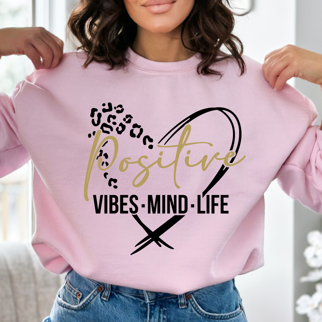 POSITVIE VIBES MIND LIFE READY TO PRESS DTF TRANSFER