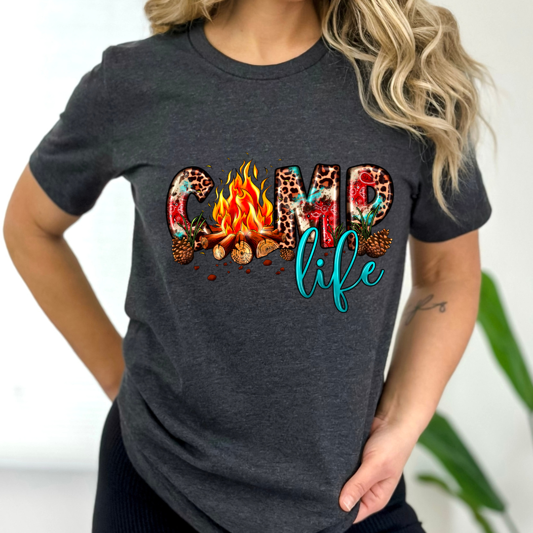 CAMP LIFE T-SHIRT READY TO PRESS DTF TRANSFER