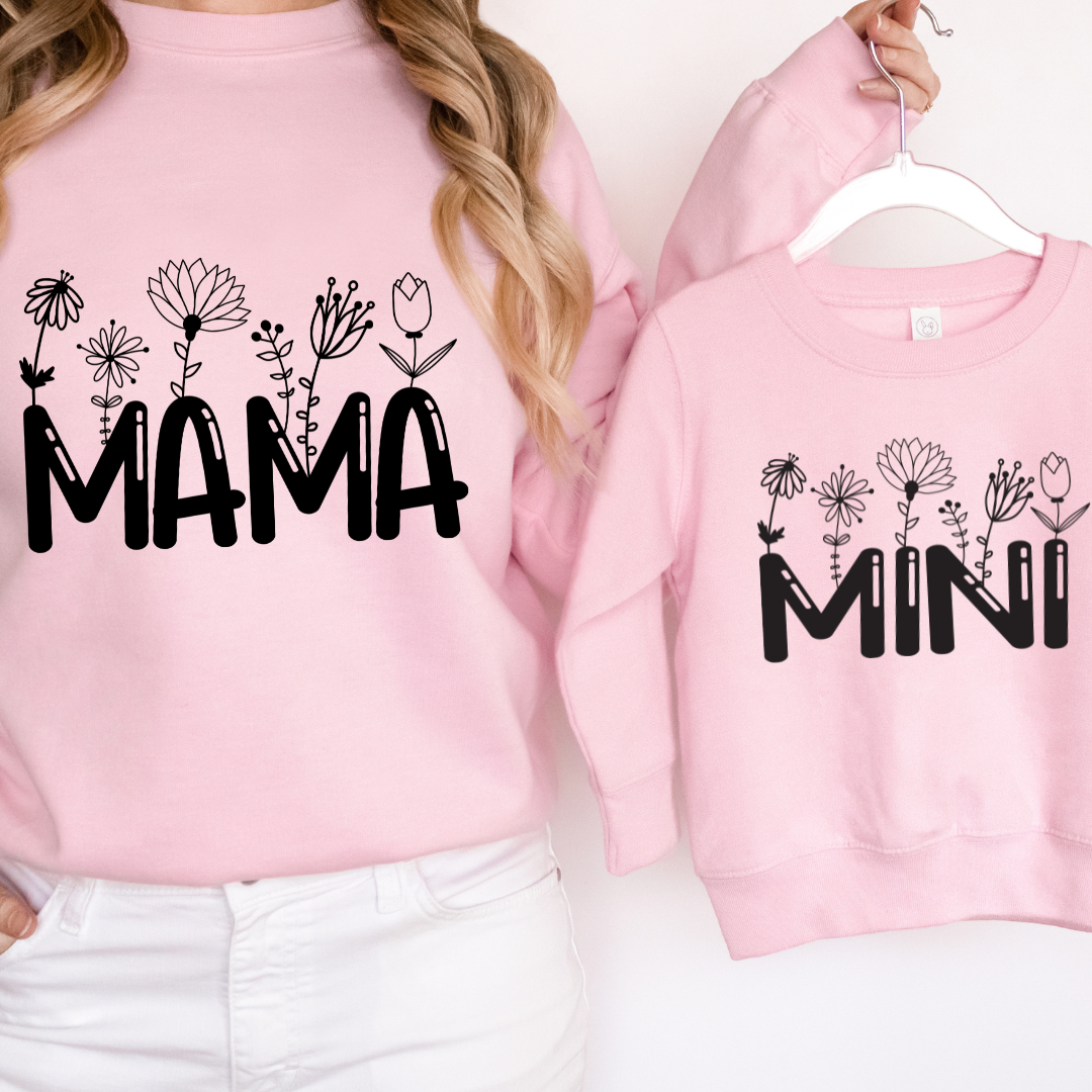 MAMA + MINI WILDFLOWERS - READY TO PRESS DTF TRANSFER