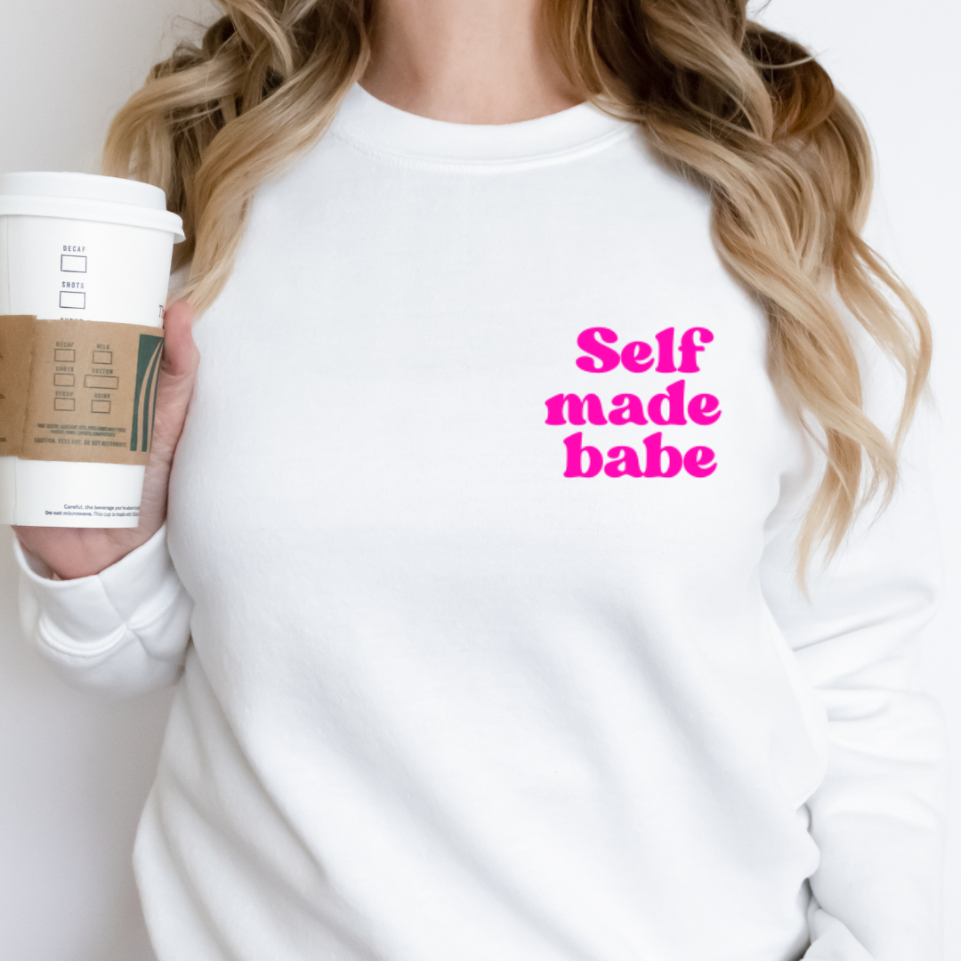 SELF MADE BABE POCKET - DTF TRANSFER