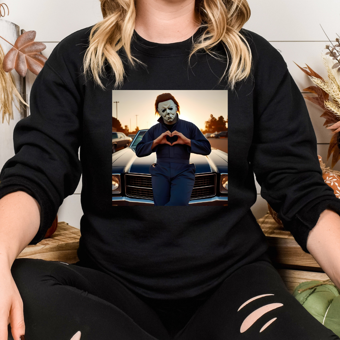 Michael Myers Heart Hands Unisex Crewneck