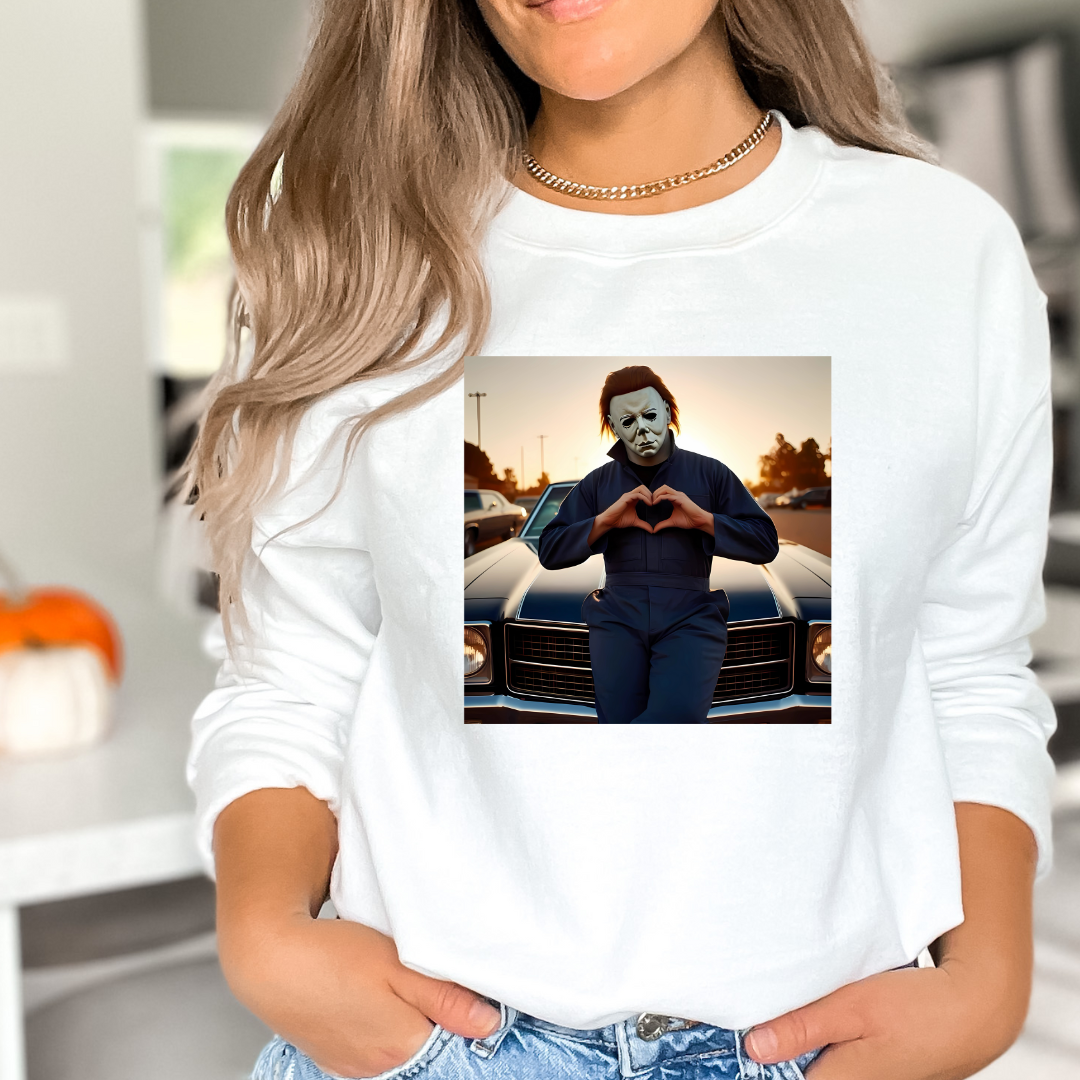 Michael Myers Heart Hands Unisex Crewneck