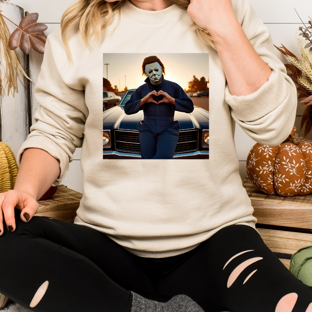 Michael Myers Heart Hands Unisex Crewneck