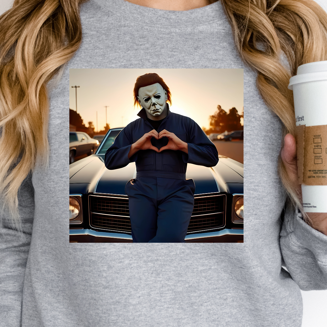 Michael Myers Heart Hands Unisex Crewneck