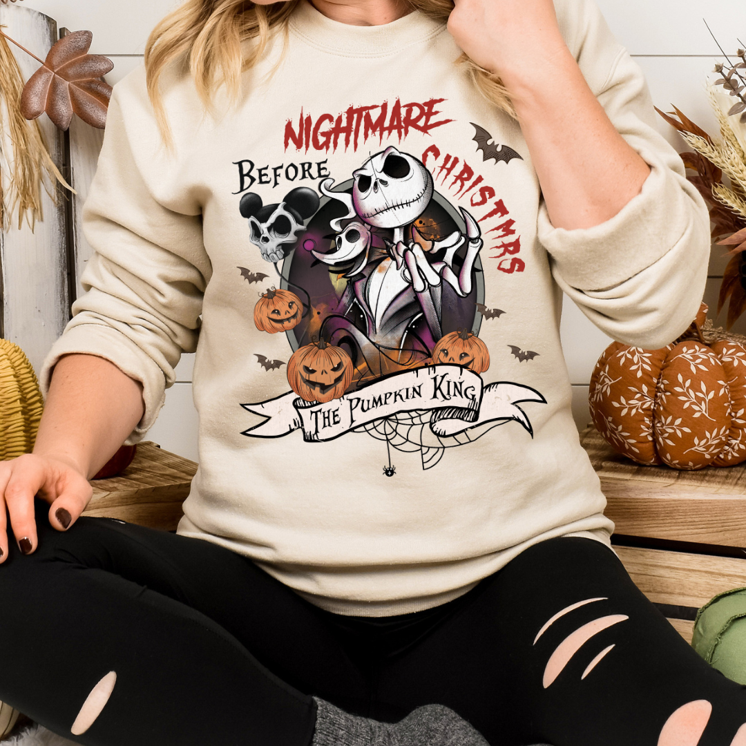 Nightmare Before Christmas Pumpkin King Unisex Crewneck