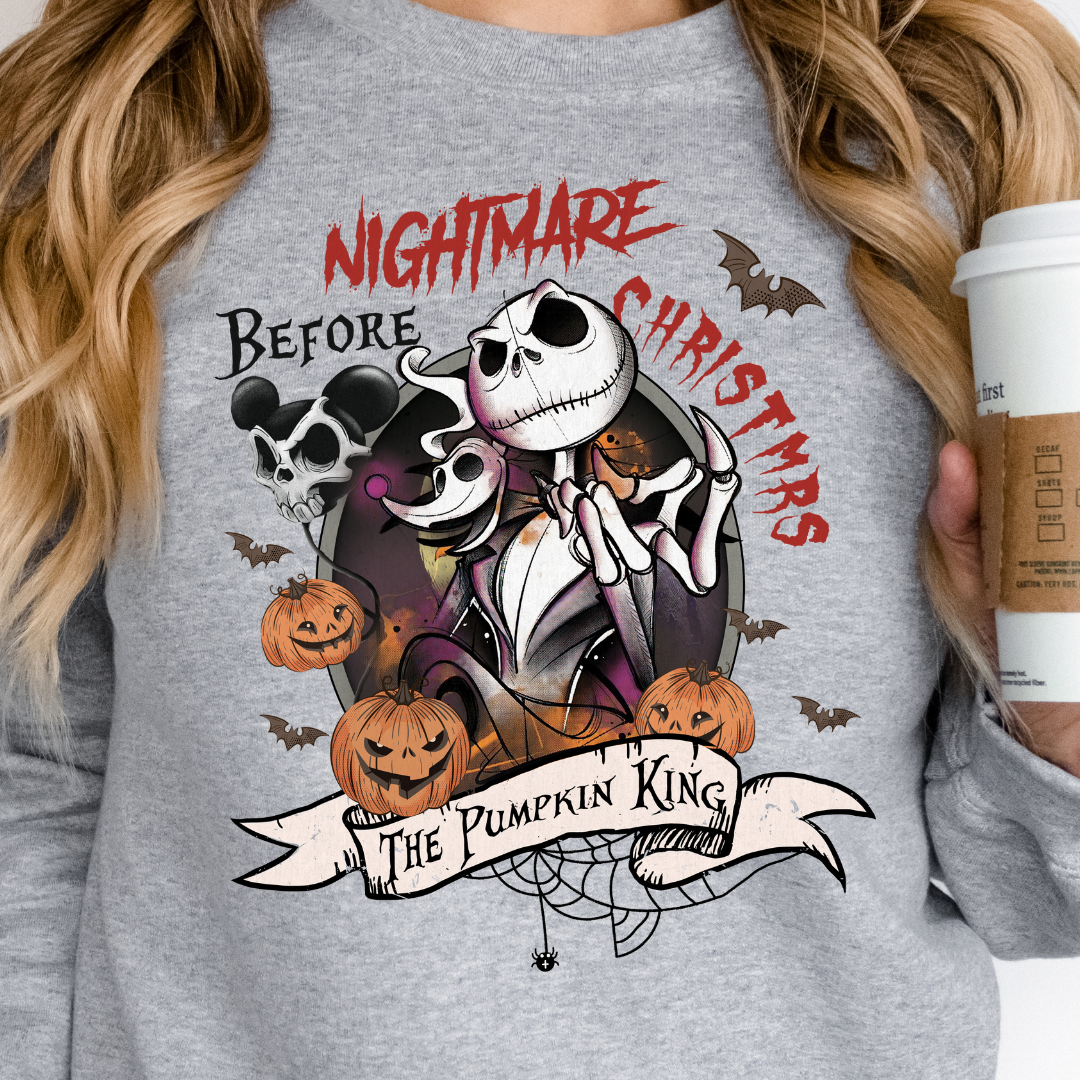 Nightmare Before Christmas Pumpkin King Unisex Crewneck