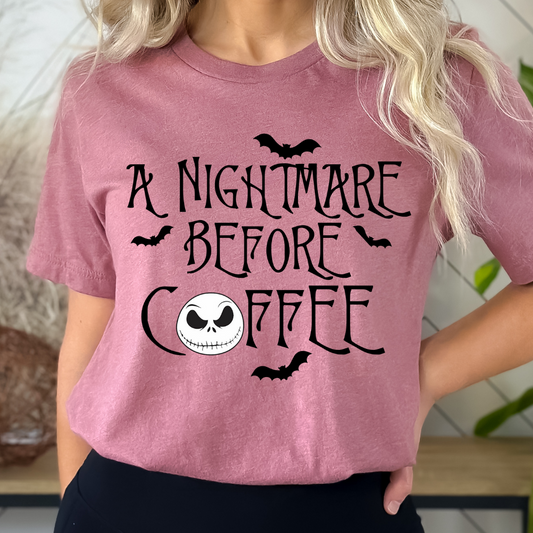 Nightmare Before Coffee - DTF TRANSFER New Design