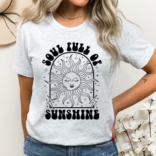 Soul Full Of Sunshine Black  - DTF TRANSFER New Design