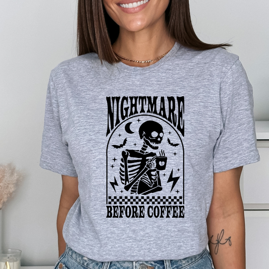 Nightmare Before Coffee Relaxed Unisex Tee