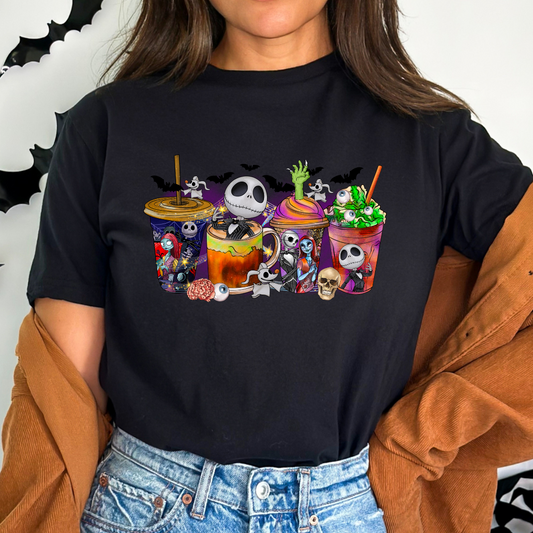 Jacks Spooky Drinks Relaxed Unisex Tee