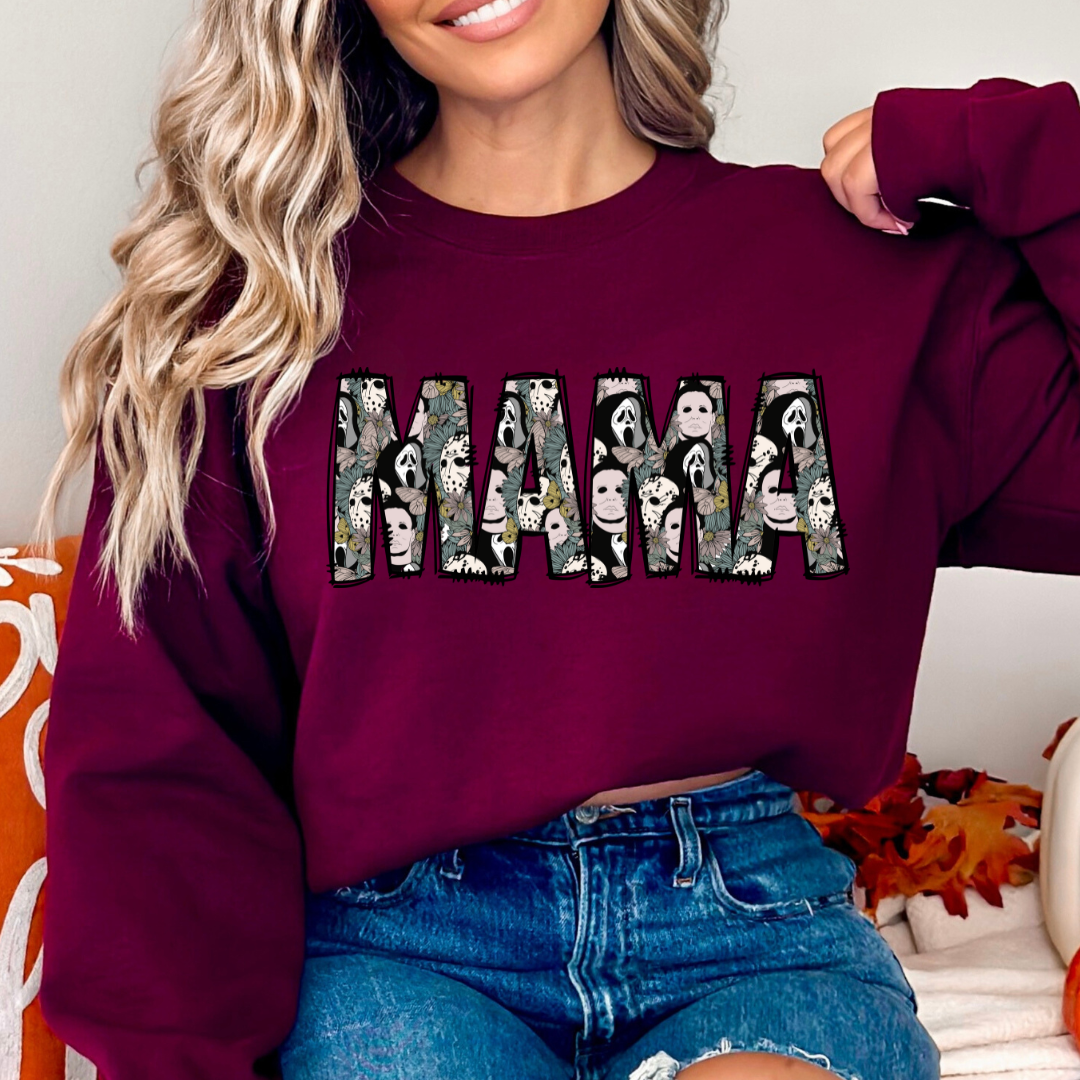 Ghost Face Mama Cozy Unisex Crewneck