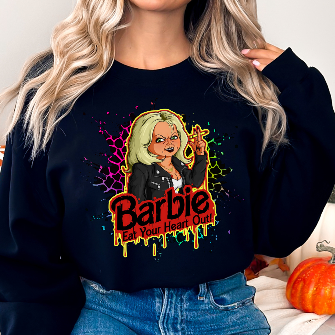 Barbie Eat Your Heart Out Cozy Unisex Crewneck