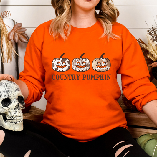 Country Pumpkin Cozy Unisex Crewneck