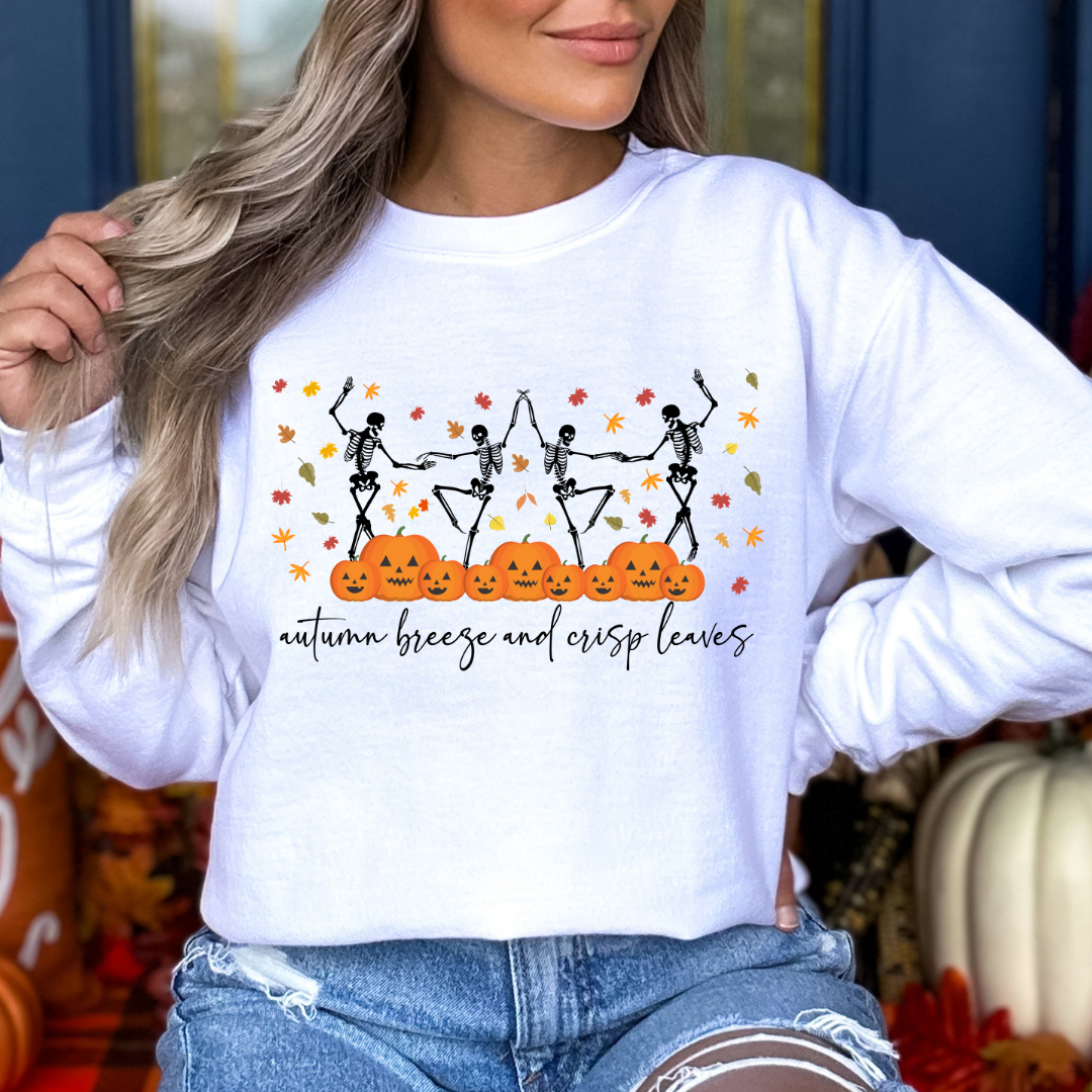 Autumn Breeze and Crisp Leaves Cozy Unisex Crewneck