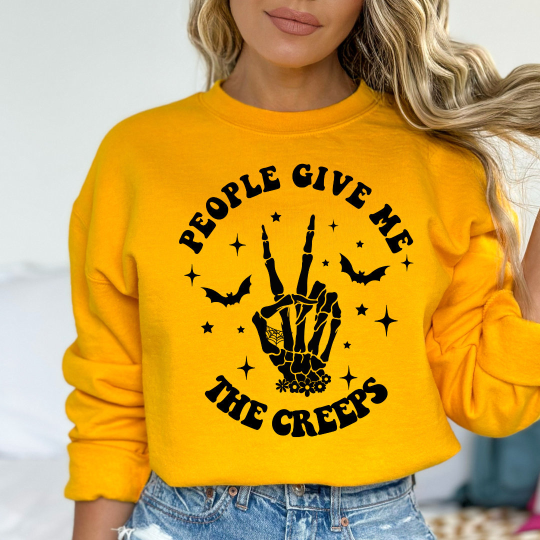 People Give Me The Creeps Cozy Unisex Crewneck