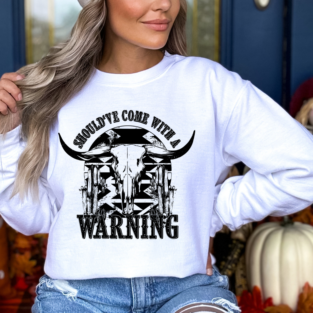 Should've Come With A Warning Cozy Unisex Crewneck