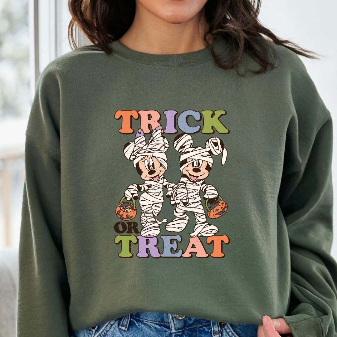 Mouse Trick or Treat Cozy Unisex Crewneck