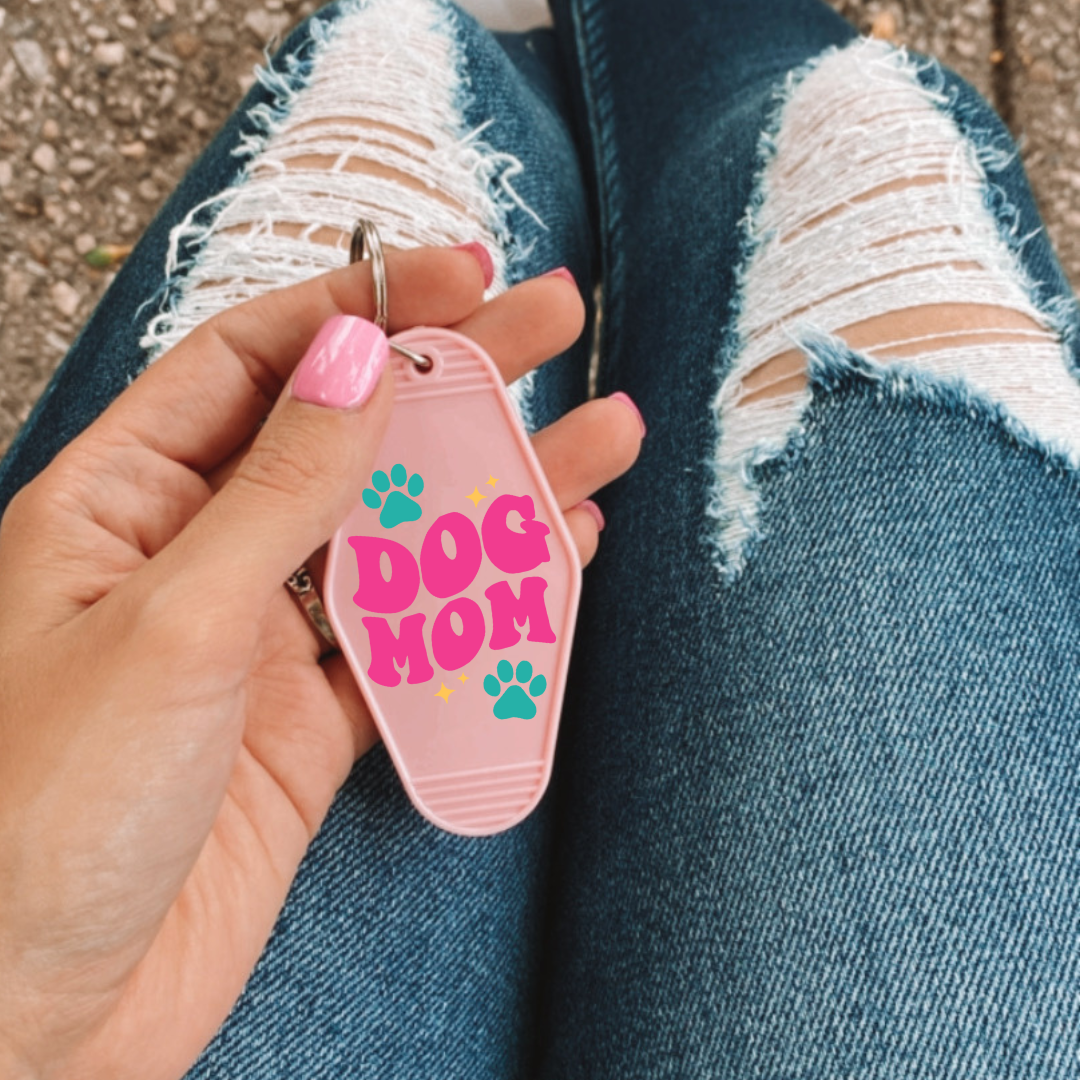 Dog Mom UV DTF MOTEL KEY STICKER