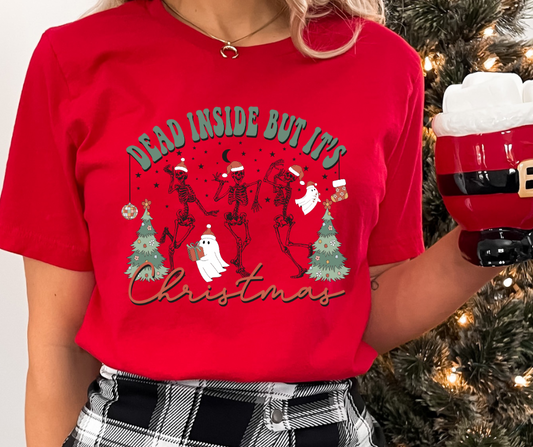 Dead Inside But it's Christmas  Relaxed Unisex Tee