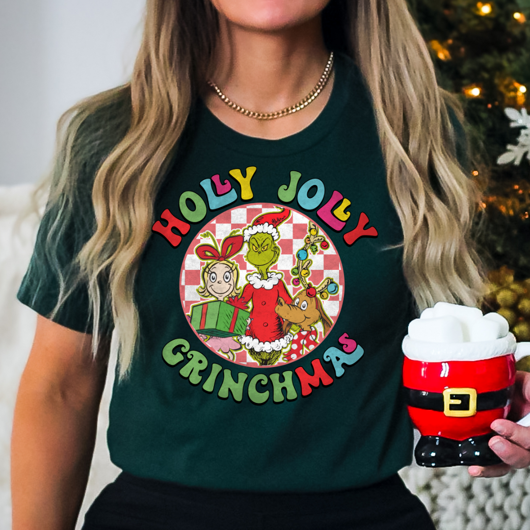 Holly Jolly Grinchmas  - DTF TRANSFER