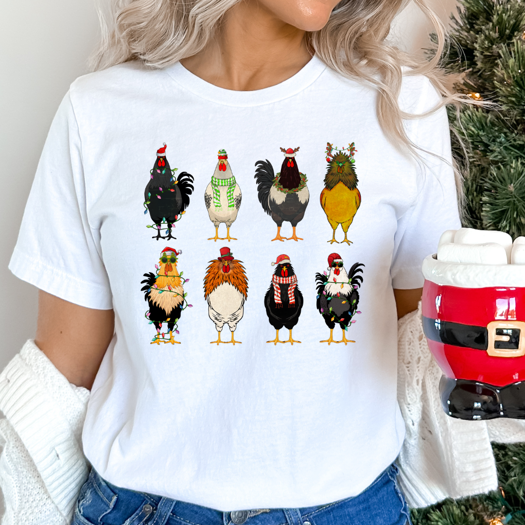 Christmas Chickens  - DTF TRANSFER New Design