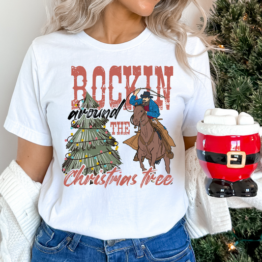 Rockin Around The Christmas Tree Relaxed Unisex Tee