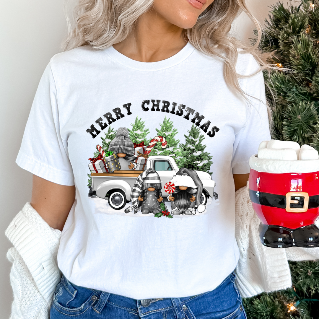 Merry Christmas Gnomes Relaxed Unisex Tee