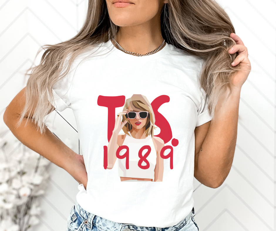 1989 Red Relaxed Unisex Tee