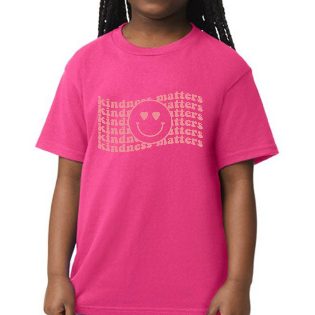 Kids Kindness Matters Pink T- Shirt