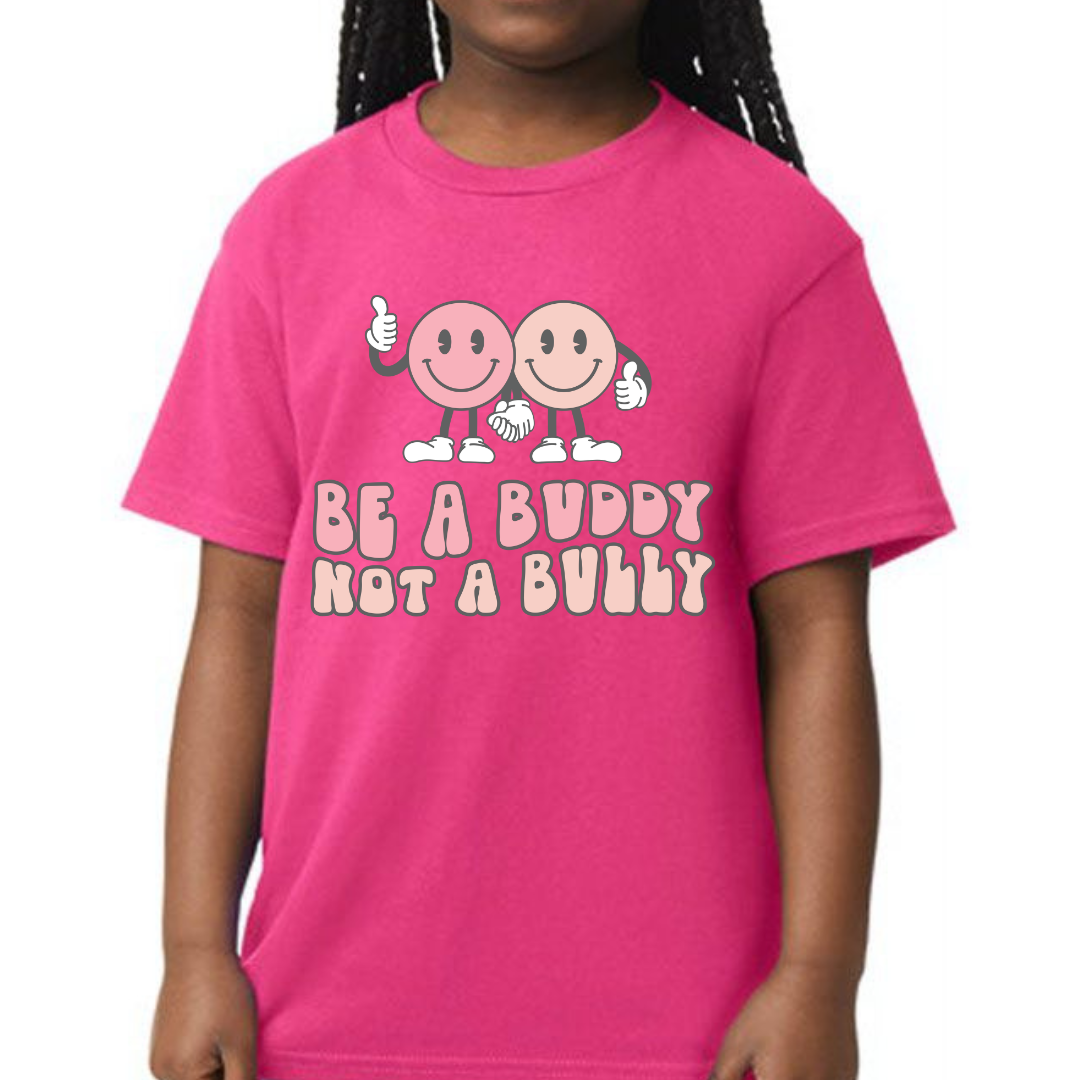 Kids Be A Buddy Pink T- Shirt