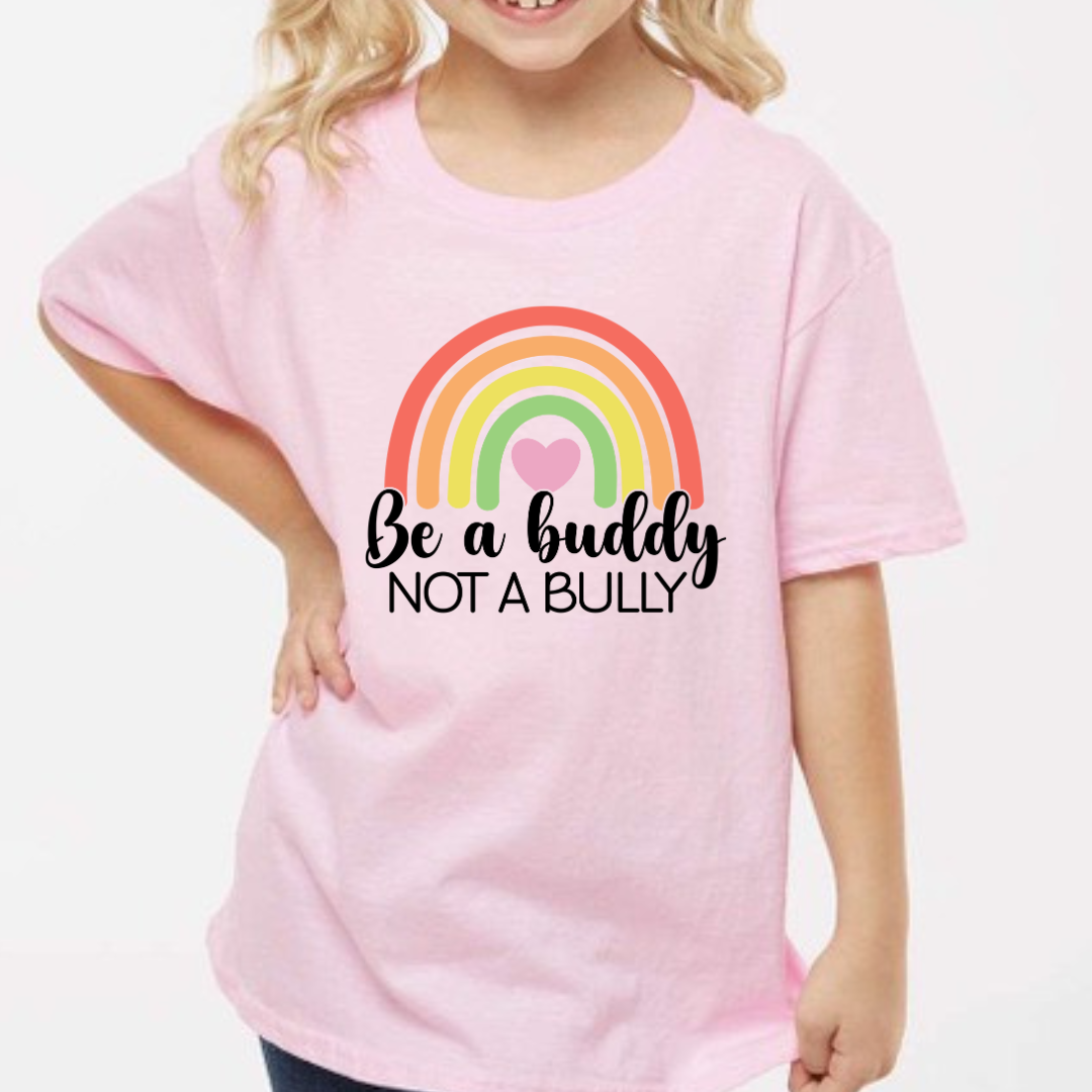 Kids Be A Buddy Pink T- Shirt