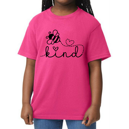 Kids Bee Kind Pink T- Shirt