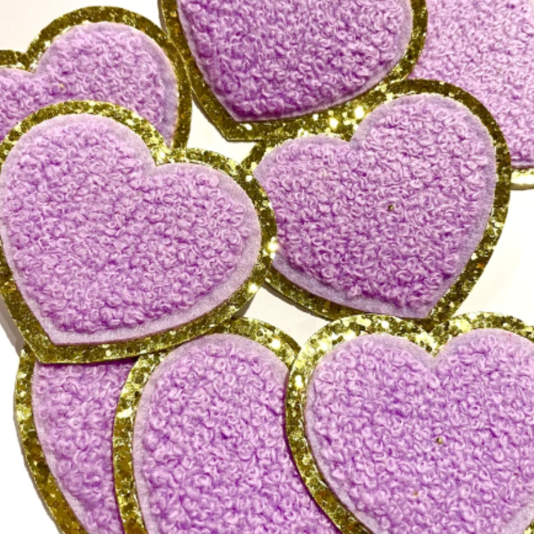 Heart Chenille Iron on Patch