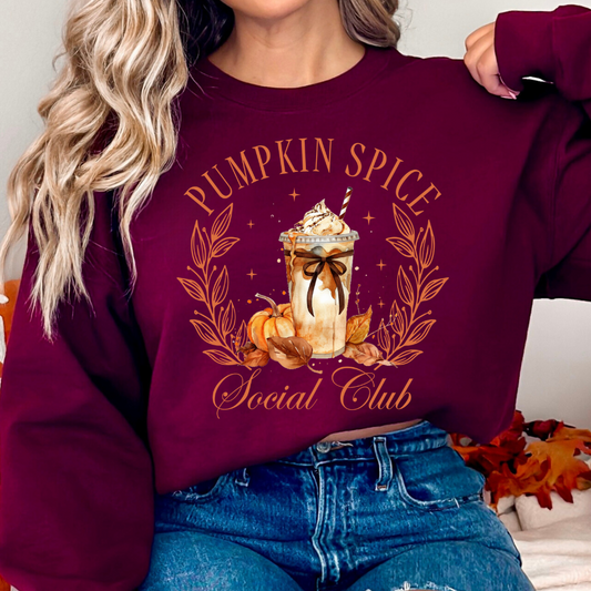 PUMPKIN SPICE SOCIAL CLUB READY TO PRESS DTF TRANSFER