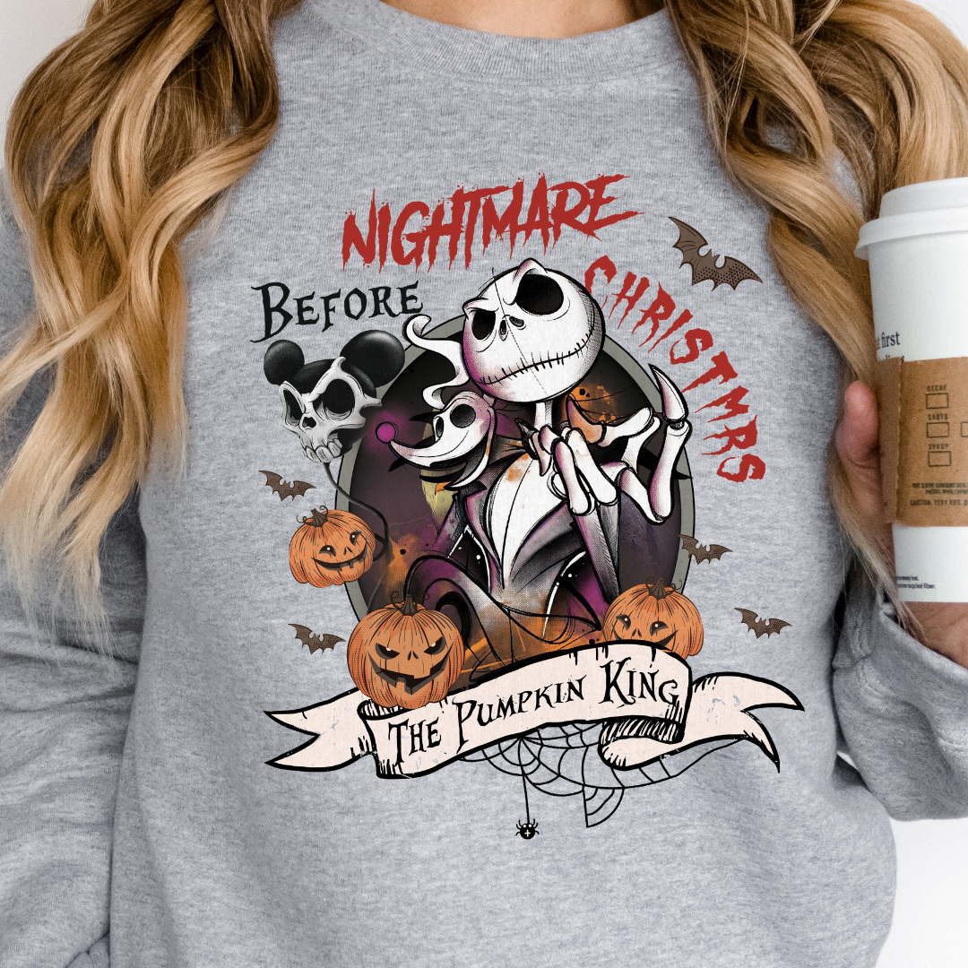 NIGHTMARE BEFORE CHRISTMAS PUMPKIN KING READY TO PRESS DTF TRANSFER