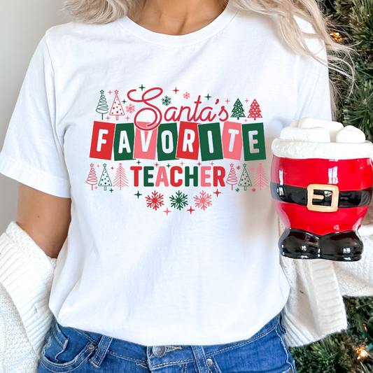 Santa's Favorite Teacher DTF TRANSFER