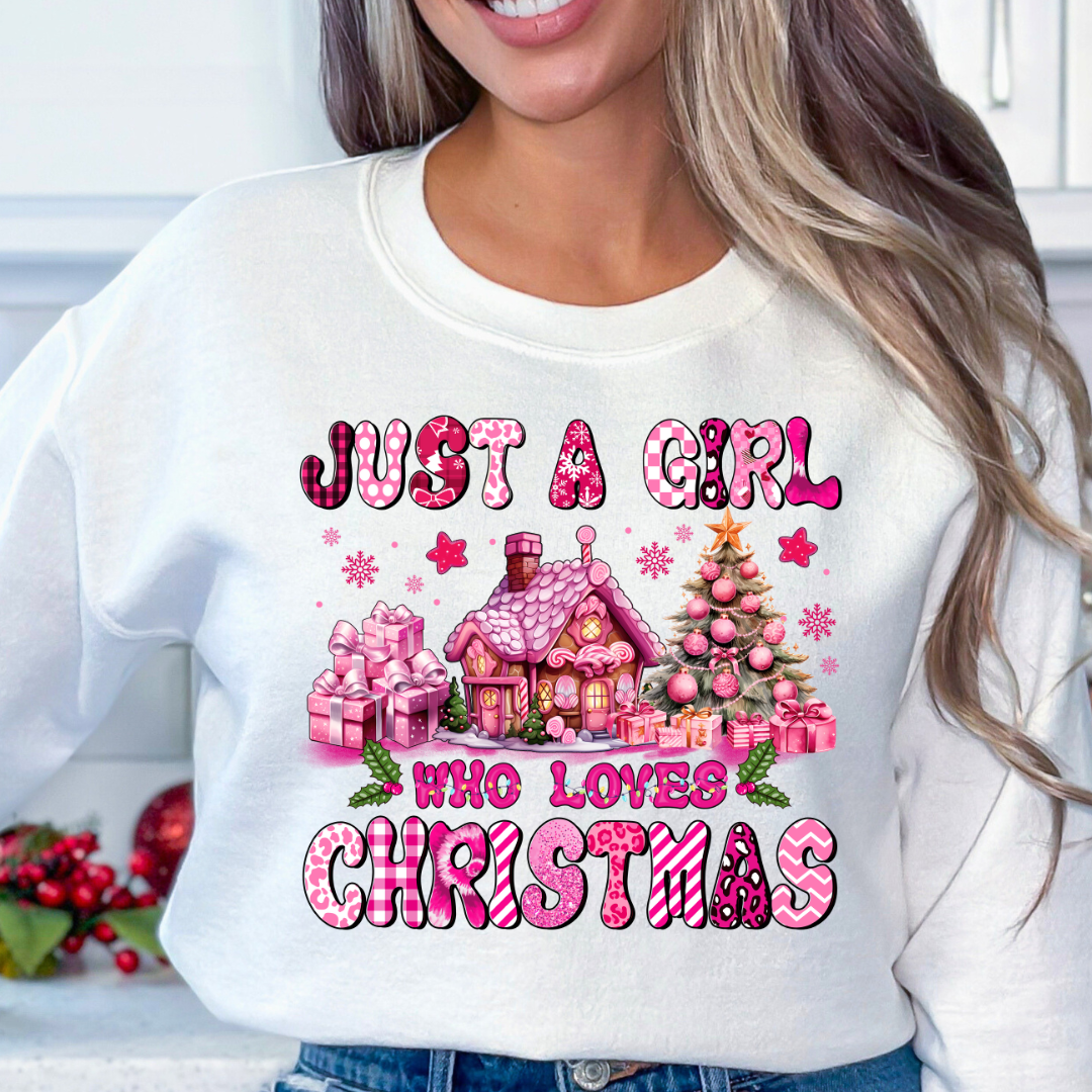 JUST A GIRL HOW LOVES CHRISTMAS - DTF TRANSFER