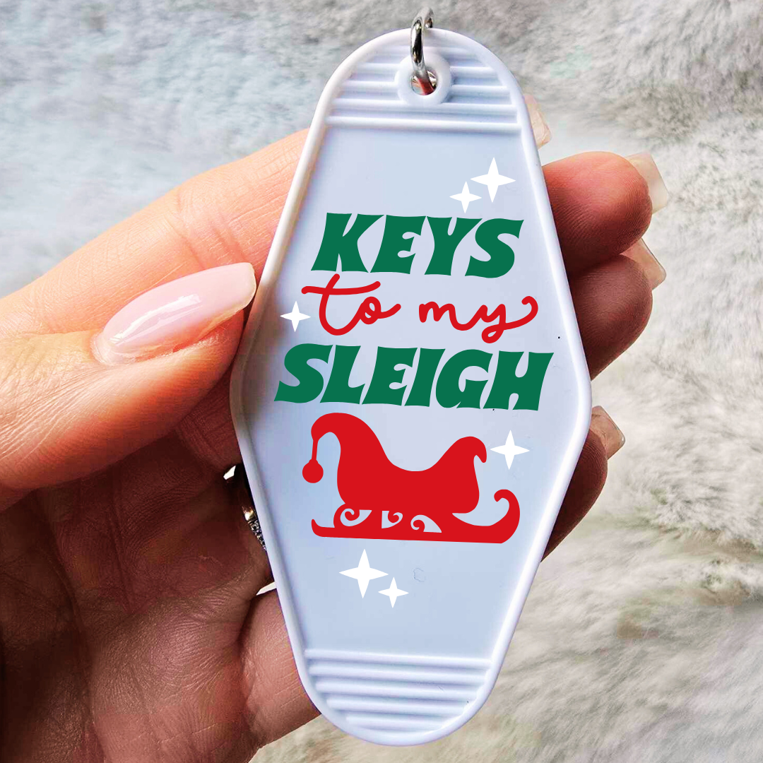 KEYS TO MY SLEIGH UV DTF MOTEL KEY STICKER